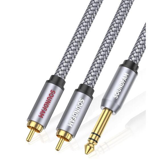 SOUNDFAM Other - MOSWAG 1/4 to RCA Cable, Quarter inch TRS to RCA Audio Cable 6.35mm Stereo Jack